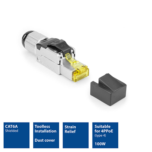 RJ45 CAT6A shielded toolless