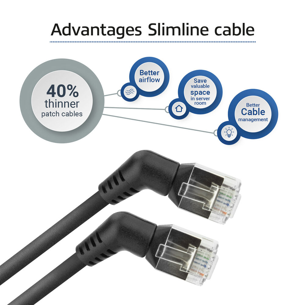 CAT-6A Slimline 360° rotatable 3m