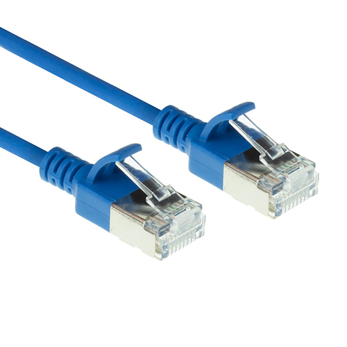 Blá CAT-6A Slimline U-FTP LSZH 1m