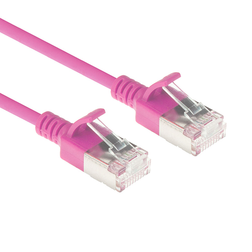 Bleik CAT-6A Slimline U-FTP LSZH 0,25m