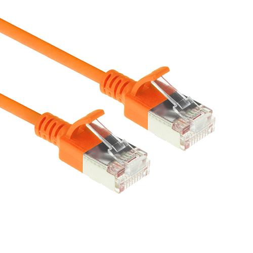 Orange CAT-6A Slimline U-FTP LSZH 0,25m