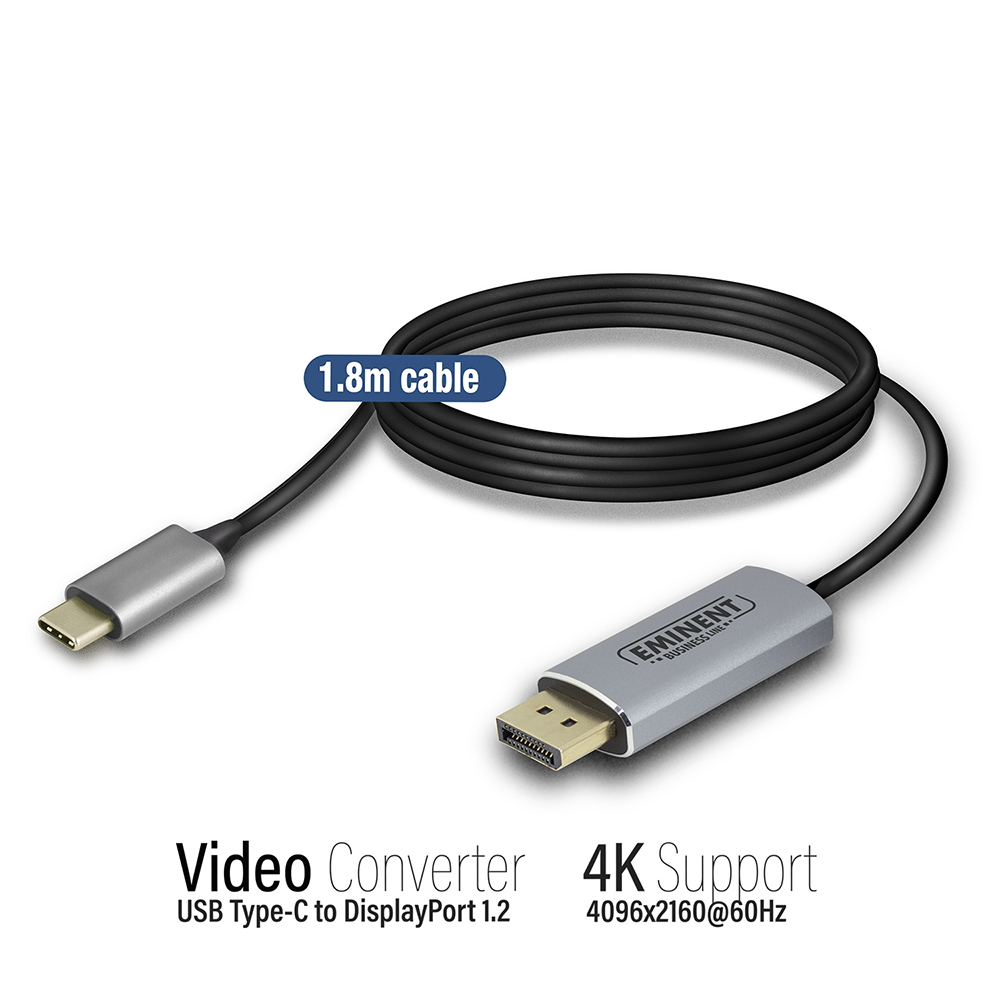USB C í DisplayPort 4K-60Hz 1.8m